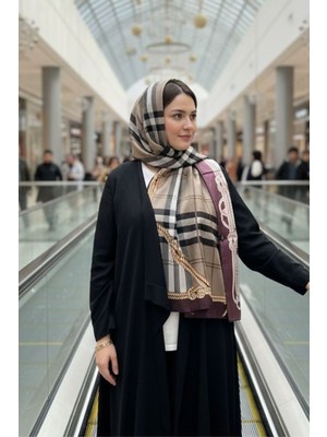 Vavelli Halat Desen Bordo Twill Ipek Şal