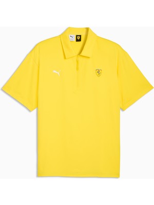Puma Ferrari Cloudspun Erkek Sarı Polo Tişört (634247-03)
