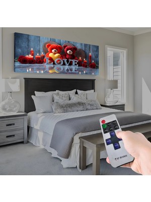 Emya Home LED Işıklı Uzaktan Kumandalı Mumlar Kanvas Tablo