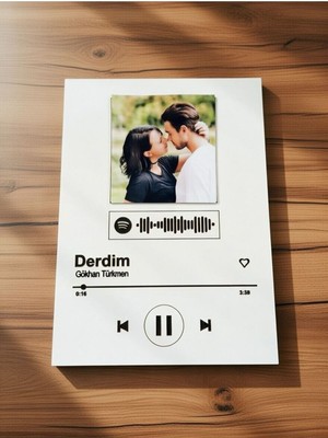 UltraMint Kişiye Özel Sevgililer Günü Spotify Plak Hediye