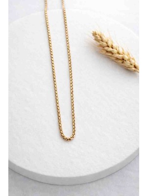 Xuping Jewelry 50 cm Rose Renk Düz Zincir Kolye | Kararmaz & Renk Atmaz