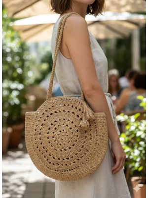 UltraMint Yuvarlak Kağıt Ip Astarı Renkli Kol Çantası Sevgililer Günü Hediye