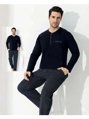 Beruflic Boyraz 0690 Erkek Uzun Kol Penye Pijama Takımı