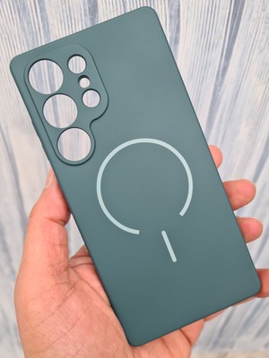 Pirok Store Samsung Galaxy S25 Ultra Magsafe Uyumlu Kablosuz Şarj Destekli Yumuşak Soft Mükemmel Manyetik Esnek Lansman Silikon Kılıf