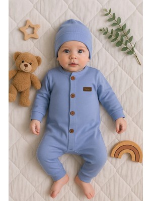 Çamaşır Kenti Düğmeli Önden Açık Interlok Tulum