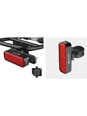 Heugers Brıvıga LW-R300 300 Lümen Şarjlı Akıllı Arka Lamba – Fren Sensörlü, Uzaktan Kumandalı, Alarm & E-Zil