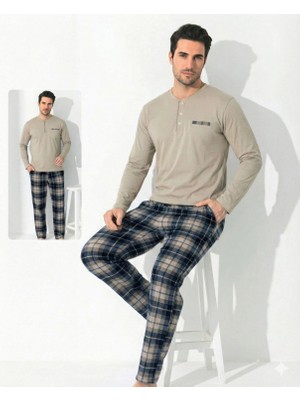 Beruflic Boyraz 0697 Erkek Uzun Kol Penye Pijama Takımı