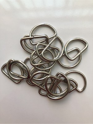Normadia Gümüş Metal D Halka 2.5cm, 6 Adet, Zarif ve Şık Takı Aksesuarı