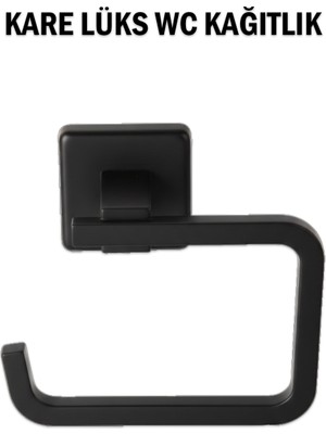 Tesitay Kare Lüks Wc Kağıtlık Siyah Renk