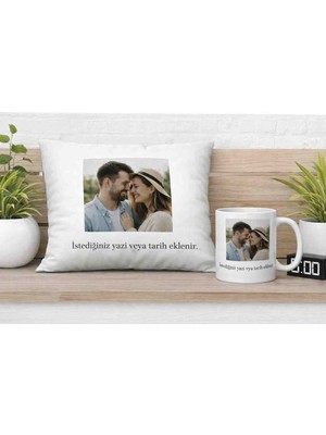 Printiva Kişiye Özel Baskılı Kupa Bardak ve Baskılı Yastık Kılıfı Set Istediginiz Tasarım ile