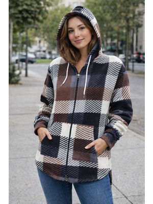 Tenra Kadın Uzun Polar Hırka Geniş Kalıp