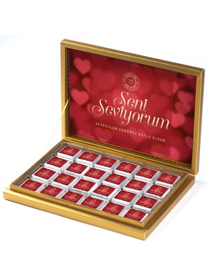 UltraMint 48 Adet Madlen Çikolata Gold Kutu, Sevgililer Günü Için Hediye