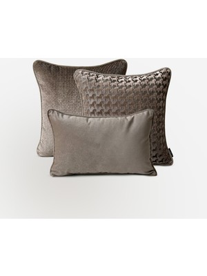 Lidoma Home "cheva" Kırlent Kılıfı Seti / Koyu Kahverengi