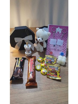 UltraMint 14 Şubat Sevgililer Günü Siyah 8 Köşe Hediye Kutusu