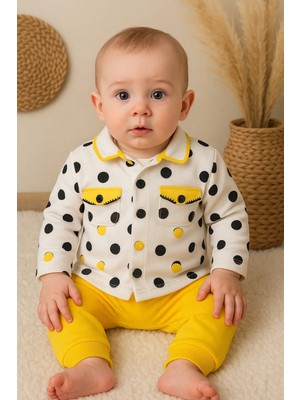 Çamaşır Kenti Puanlı Hırkalı % 100 Pamuk 3'lü Kız Takım