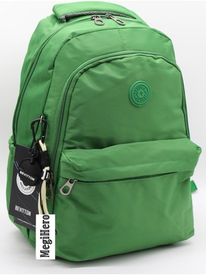 MegiHero 2200 Suya Dayanıklı Kumaş Okul Çantası Unisex Okul Sırt Çantası Yeşil
