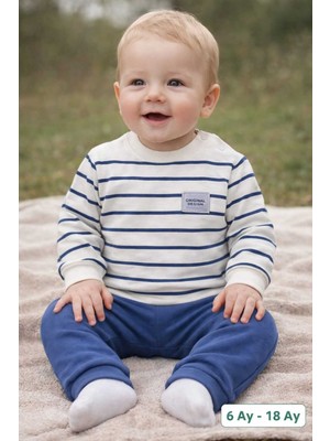 Tenra Çizgili Bebek Takımı %100 Pamuk