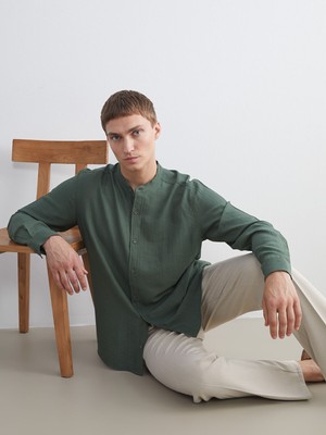 Lc Waikiki Yeni Sezon Regular Fit Hakim Yaka Uzun Kollu Erkek Gömlek