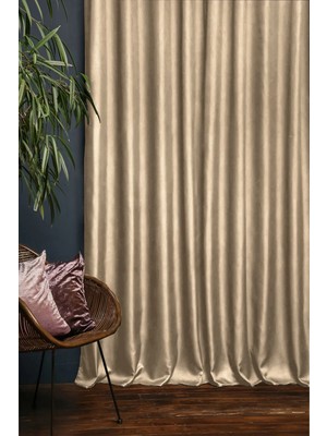 Oğur Dikimevi Bej Renk Karartma (Blackout) Perde – Işık Geçirmez, Özel Dikim