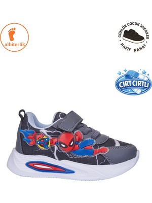 Albishoes Erkek Bebek Çocuk Yazlık Cırtlı Karakter Figürlü Hafif Rahat Taban Sneaker Spor Ayakkabı