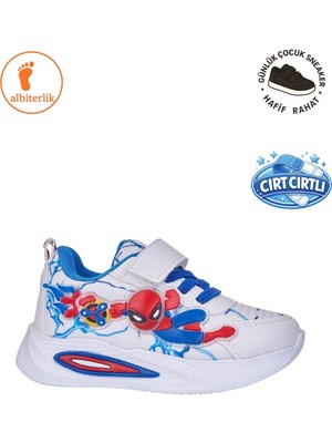 Albishoes Erkek Bebek Çocuk Yazlık Cırtlı Karakter Figürlü Hafif Rahat Taban Sneaker Spor Ayakkabı