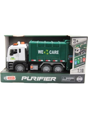 Ctoy Sesli ve Pilli Çöp Kamyonu Yeşil