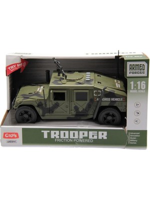 Ctoy Sesli ve Pilli Askeri Araç 1:16