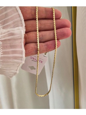 Xuping Xp 14K S Kıvrım Kolye Çelik Solmaz Kararmaz