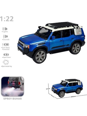 Vardem Oyuncak Çek Bırak 1:22 Sesli Işıklı Buharlı Off-Road Jeep VRD-HCL-522A