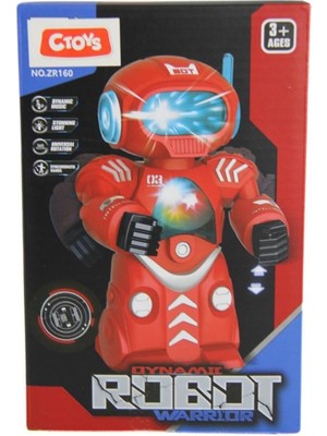 Ctoy Oyuncak Işıklı Sesli Dans Edebilen ve 360 Derece Dönen Robot CTOY-ZR160