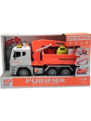 Ctoy Sesli ve Pilli Vinçli Çöp Taşıyıcı