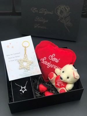 UltraMint Sevgililer Günü Için Kalpli Kutuda Yıldızlı Hediye, Romantik Seçenek