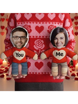 UltraMint Kişiye Özel Çift Bebek Yastık Seti, Sevgililer Günü Için Özel Hediye