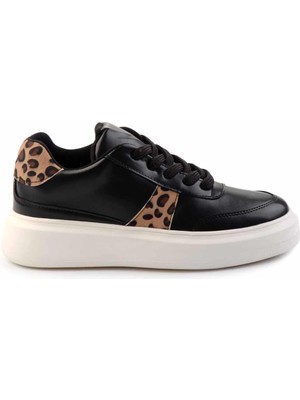Bambi Siyah Beyaz  Kadın Sneaker K01212120209