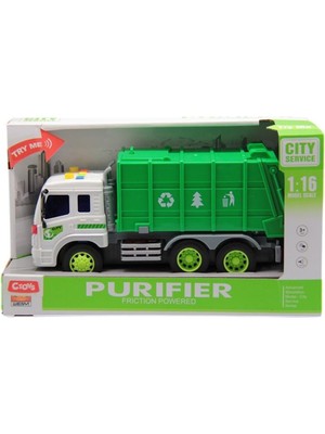 Ctoy Sesli ve Pilli Çöp Kamyonu 1:16