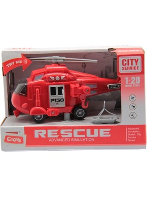Ctoy Sesli ve Pilli Kurtarma Helikopter 1:20