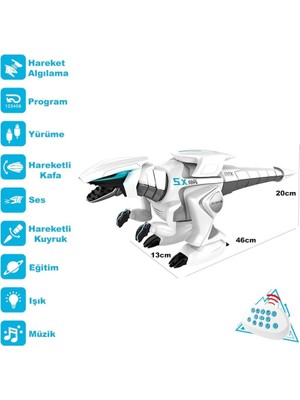 Vardem Oyuncak Uzaktan Kumandalı Şarjlı Etkil Işıklı Müzikli Robot VRD-G17
