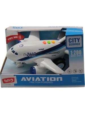 Ctoy Sesli ve Pilli Yolcu Uçağı Tek Katlı