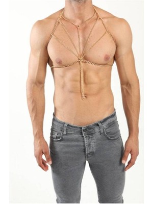 Ravinity Gümüş Erkek Omuz Zinciri, Oryantal Parti Aksesuarı