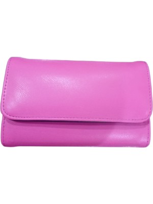 Zy Plus Pembe Suni Deri Cüzdan 14X10 cm