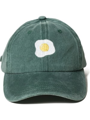 Nome Studio Yumurta Nakışlı Şapka Pamuk Unisex Minimal Günlük Aksesuar Ayarlanabilir Nakışlı Şapka