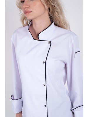 Acar İş Tex Kadın Beyaz Şef Aşçı Ceket