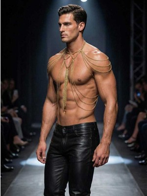 Ravinity Erkek Festival Parti Yılbaşı Aksesuarı Erkek Vücut Zinciri