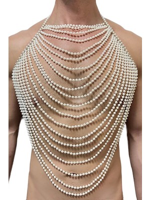 Ravinity Incili Erkek Zenne Kostümü, Inci Boncuk Erkek Aksesuarı