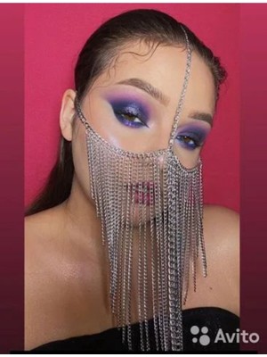 Ravinity Oryantal Dansöz Peçesi, Yüz Zincir Maske