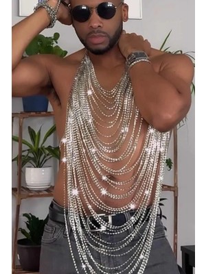 Ravinity Erkek Vücut Zinciri, Yılbaşı Festival Dans Zenne Kostümü