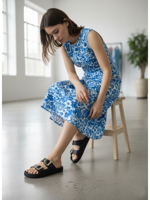 Vojo Lov Örgü Desenli Ortopedik Deniz Plaj Kadın Terlik