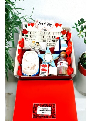 UltraMint Sevgililer Günü Için Anlamlı Kare Kutuda Sürpriz Hediye Seti