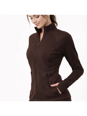 Fermuarlı Dik Yaka Sporcu Sweatshırt