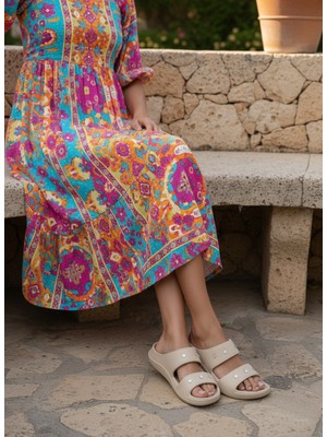 Vojo Lov Taş Detaylı Ortopedik Deniz Plaj Havuz Kadın Terlik